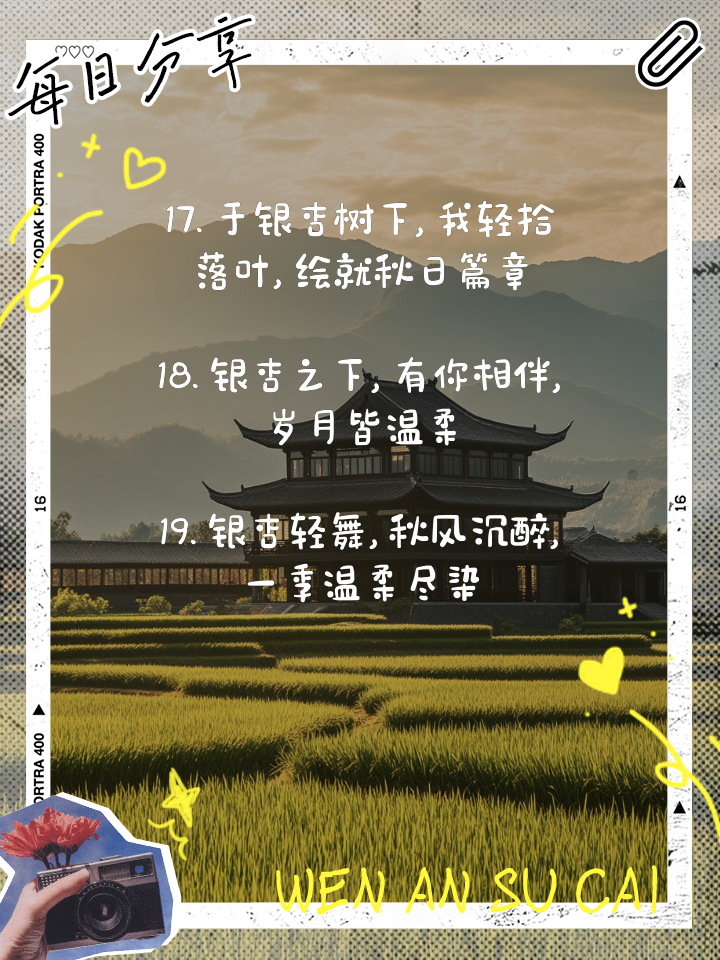 关于银杏的诗句